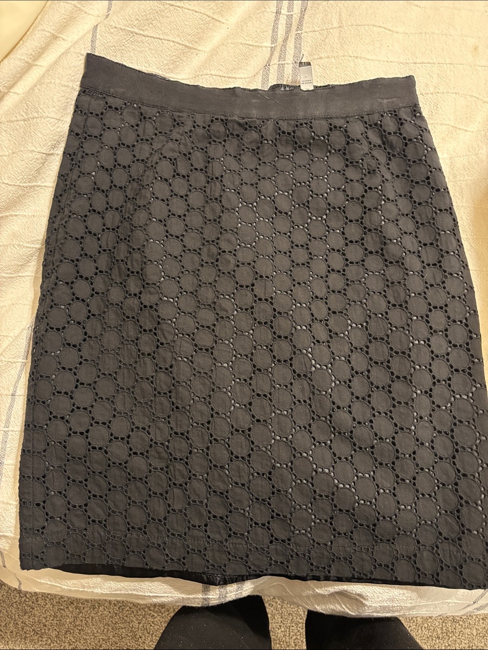 Jacob Black Eyelet Pencil Skirt